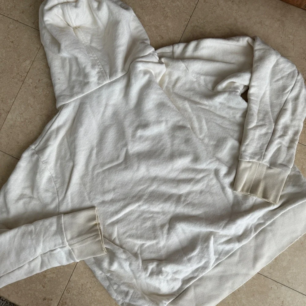 GUCCI Cream Pullover Drawtsring Hoodie